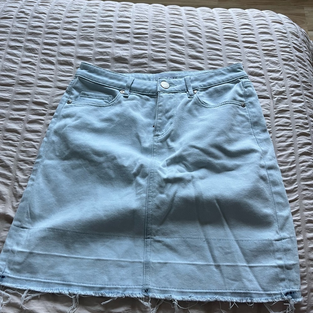 LOFT Blue A-Line Knee-Length Skirt